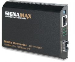 10/100/1000TX to 1000LX Media ConverterSC/SM, 20 km - Signamax FO-065-1196ALXED