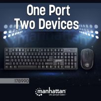 2.4GHz Wireless USB Keyboard/Mouse Set - Manhattan Computer Products 178990