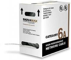 Category 6A U/UTP 4 pair 23 AWG solid cable, CMP, 1,000 ft (305 m), White  - Signamax BC6A-2111B-WH