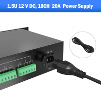 DB-12VDC-RM18 12VDC 20A 1.5U Rack Mount Camera Power Supply