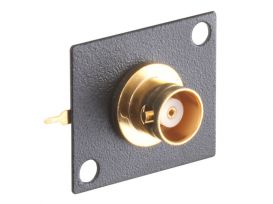 Single plate for standard and specialty connectors - Top Hole Position - Black - Radio Design Labs DB-D1T