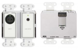 Bi-Directional Mic/Line Dante Interface 2 x 2 w/PoE - 2 XLR In, 2 XLR Out - White - Radio Design Labs DD-BN22