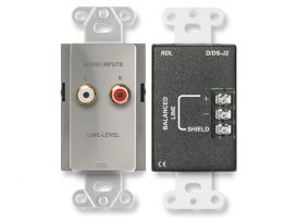 Single Phono Jack on D Plate - Solder type - Stainless Steel - Radio Design Labs DS-PHN1