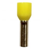 Insulated Yellow Wire Ferrules, AWG 10 x 20mm, 100 pcs