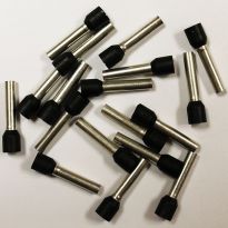 Insulated Black Wire Ferrules, 10 AWG x 26mm, 100 pcs