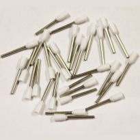 Insulated White Wire Ferrules, 20 AWG x 18mm, 100 pcs