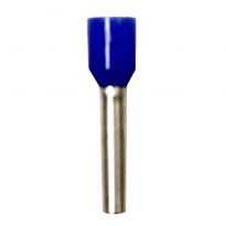 Insulated Blue Wire Ferrules, 14 AWG x 19mm, 100 pcs