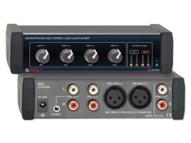 Stereo Line-Level Audio Mixer - 4X1 - Radio Design Labs EZ-MX4L