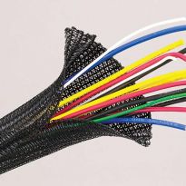1/4&#34; Split Braided Cable Wrap Black 100&#39; - Techflex F6N0.25BK-BOX B