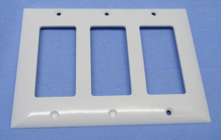 DECORA DSS Wall Plate (2) F-81 & RJ11 Plate - White - Philmore Mfg. 75-4490