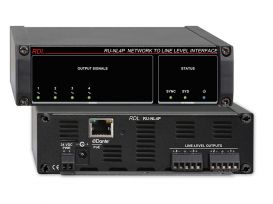 Line-Level Bi-Directional Network Interface - 2 Balanced Line Inputs, Dante Input - 2 Balanced Line Outputs, Dante Output - with PoE - Radio Design Labs RU-LB2P