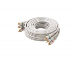 12ft 3-RCA Component Video Cable Ivory Steren 254-512IV