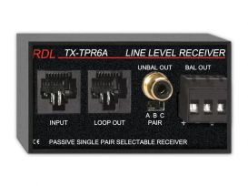 Active Two-Pair Receiver - Twisted Pair Format-A  - stereo phono jack outputs - Radio Design Labs D-TPR2A