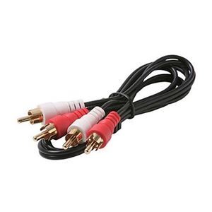 NEW 25 ft Steren premium stereo 2-RCA male to male gold audio cable