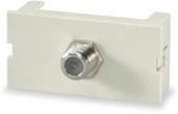 1 port f type connector module 180 exit light ivory