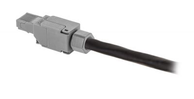 category 6a screened modular 8p8c plug with cable