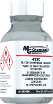 Liquid Conformal Coating - Silicone with UV Indicator, UL 94V-0 (File # E203094) - MG Chemicals 422C-55MLCA