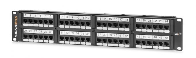 48-Port Cat 5e MDX-Series Unscreened Patch Panel, 2 RMU - Signamax 48458MDX-C5E