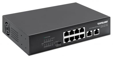 Intellinet ICI561242 24-Port Gigabit Ethernet PoE+ Switch with 2 SFP Ports and LCD Screen