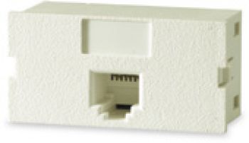 1 port rj 12 6 wire connector module light ivory