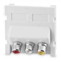 3 port rca red white yellow solder module 45 exit white