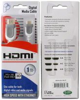 HDMI A TO C V.1.4 30AWG 1 meter WHITE - Pan Pacific Enterprises HD4-AC1W-P