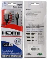 HDMI A TO D V.1.4 34AWG 1 meter - Pan Pacific Enterprises HD4-AD1-P