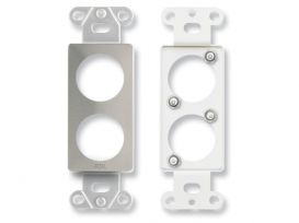 Dual XLR 3-pin Male Jacks on D Plate - Terminal block connections - Stainless Steel - Radio Design Labs DS-XLR2M