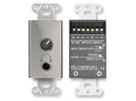 Stereo Headphone Amplifier - Decora® panel with user level control - Black - Radio Design Labs DB-SH1