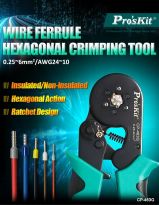 Wire Ferrule Hexagonal Crimping Tool AWG 24-10