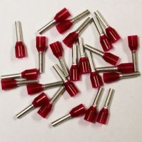 Insulated Red Wire Ferrules, 16 AWG x 14mm, 100 pcs