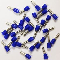 Insulated Blue Wire Ferrules, 14 AWG x 15mm, 100 pcs