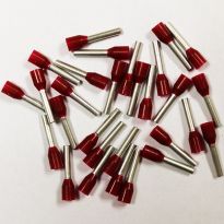 Insulated Red Wire Ferrules, 16 AWG x 18mm, 100 pcs