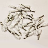 Insulated White Wire Ferrules, 20 AWG x 12mm, 100 pcs