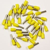 Insulated Yellow Wire Ferrules, 18 AWG x 12mm, 500 pcs