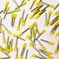 Insulated Yellow Wire Ferrules, 18 AWG x 18mm, 100 pcs