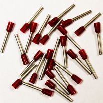 Insulated Red Wire Ferrules, 16 AWG x 24mm, 100 pcs