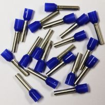 Insulated Blue Wire Ferrules, 14 AWG x 19mm, 100 pcs
