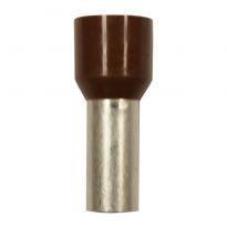 Insulated Brown Wire Ferrules, 4 AWG x 30mm, 50 pcs