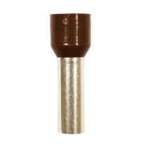 Insulated Brown Wire Ferrules, 4 AWG x 36mm, 50 pcs