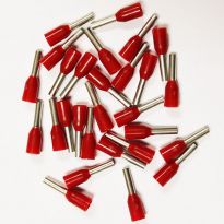 Insulated Red Wire Ferrules, 18 AWG x 14mm, 500 pcs