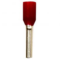 Insulated Red Wire Ferrules, 18 AWG x 14mm, 100 pcs