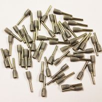 Insulated Gray Wire Ferrules, 20 AWG x 14mm, 500 pcs