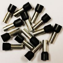 Insulated Black Wire Ferrules, 4 AWG x 32mm, 50 pcs