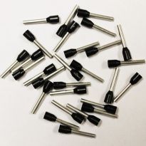 Insulated Black Wire Ferrules, 16 AWG x 18mm, 100 pcs
