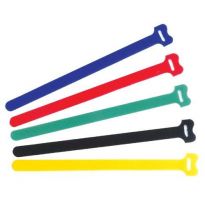 Hook & Loop Cable Tie Assortment 15 pcs - 3 each color - Eclipse Tools 900-098-AST
