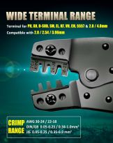 Compact Crimper for Open Barrel Contacts AWG 30-24, 22-18