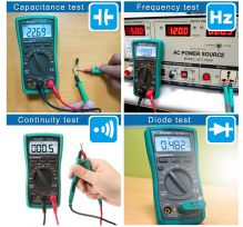 3-3/4 digits 3999 Counts Autorange Compact Digital Multimeter with Resistance, Frequency, Capacitance, Temperature Tests