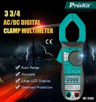 3-3/4 Digits 3999 Counts AC/DC Digital Clamp Multimeter with Resistance, Frequency, Capacitance Tests