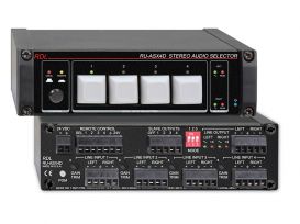 4x1 Stereo Balanced Audio Switcher - Terminal Block - Radio Design Labs RU-ASX4DR